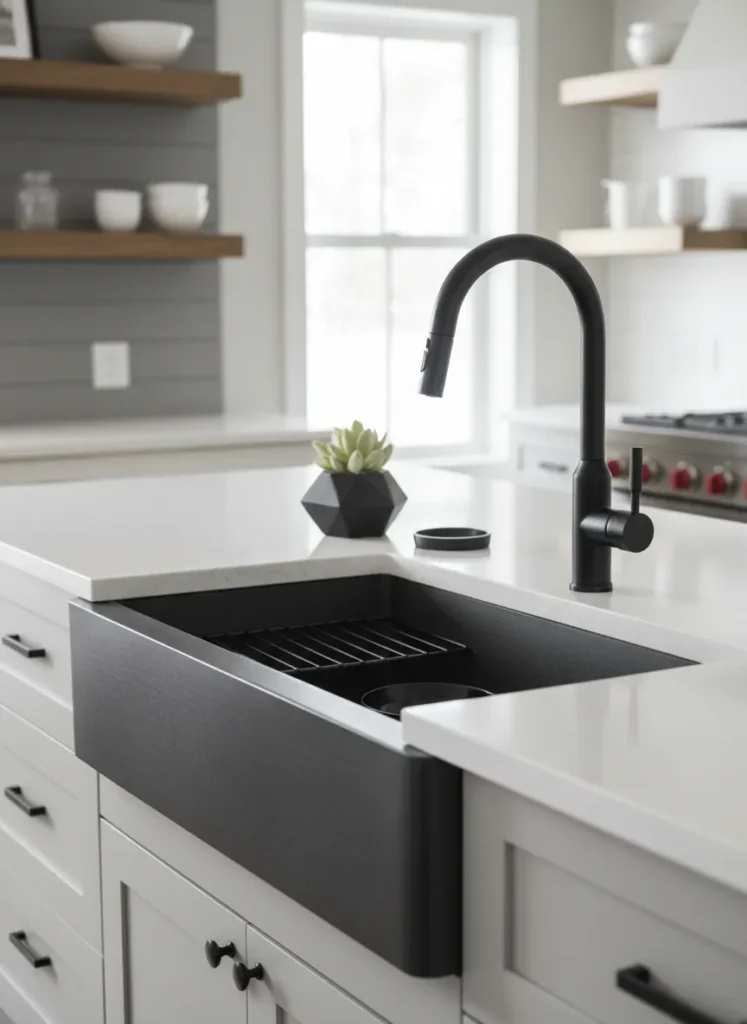 Black Farmhouse Sink