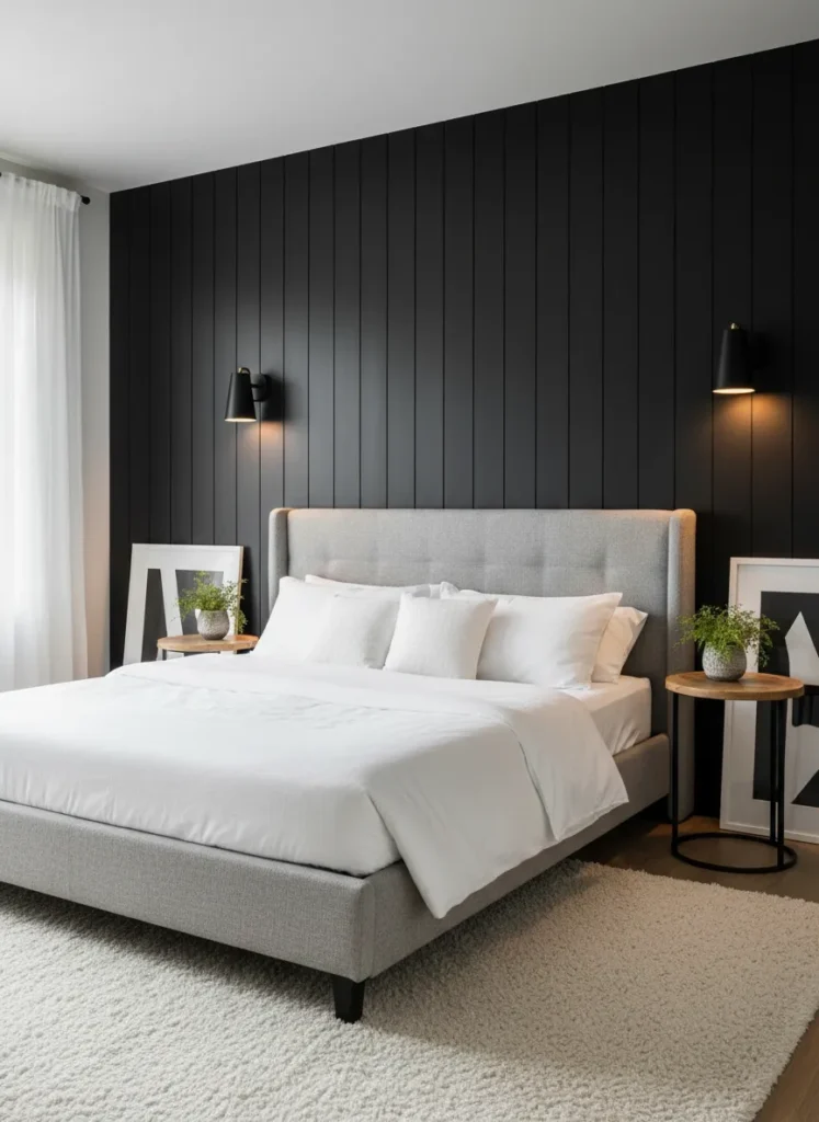 Black Vertical Shiplap