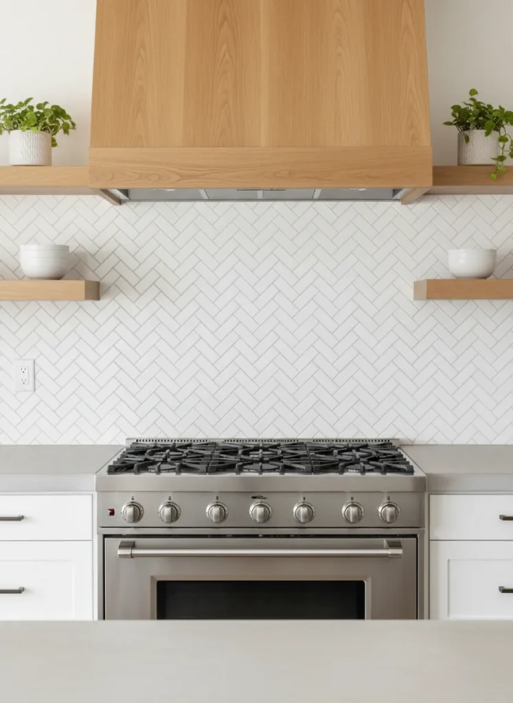 Herringbone Backsplash Tile