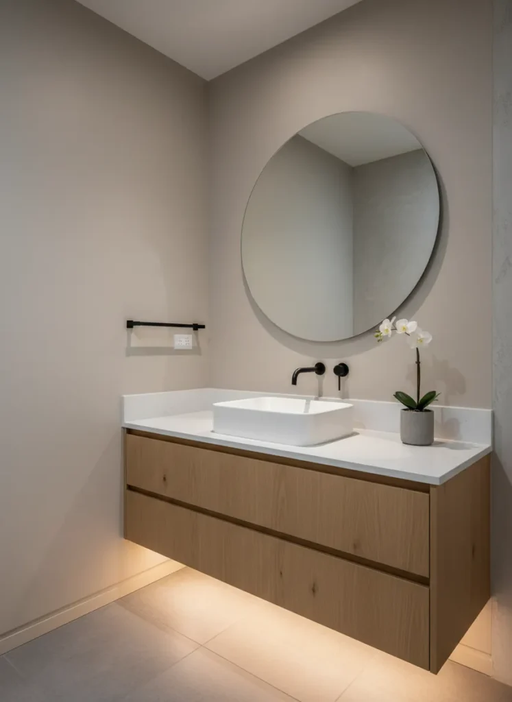 Install a Sleek Floating Vanity