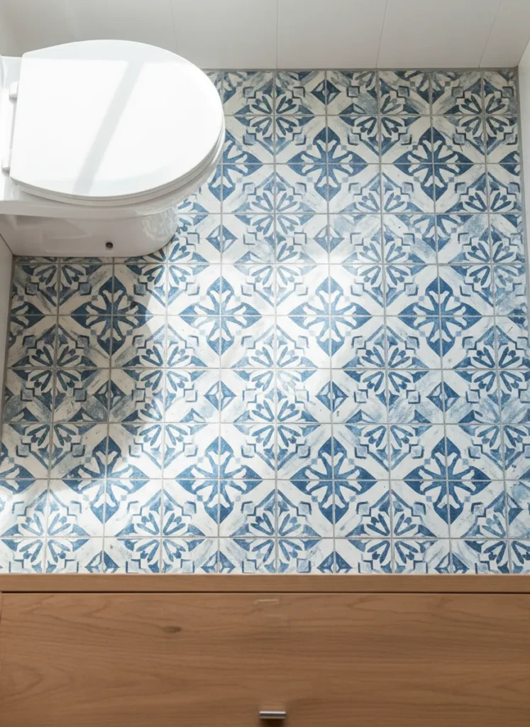 Lay Patterned Floor Tiles