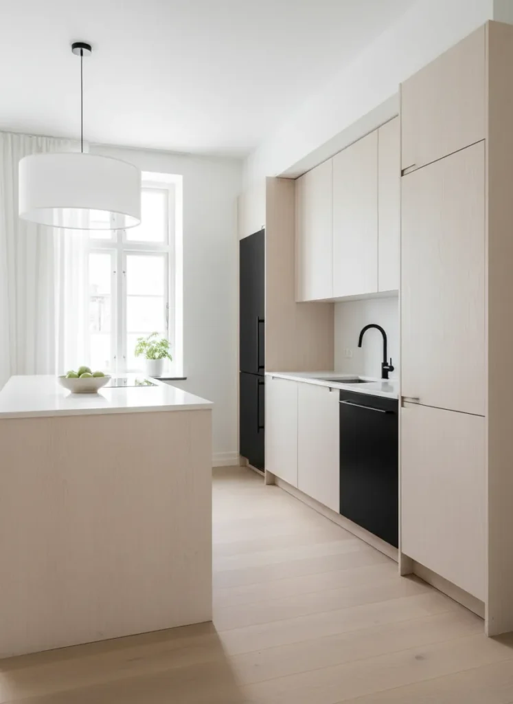Minimalist Scandi Design with Black Accents
