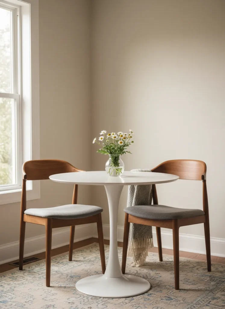 Round Pedestal Tables for Compact Dining Spaces