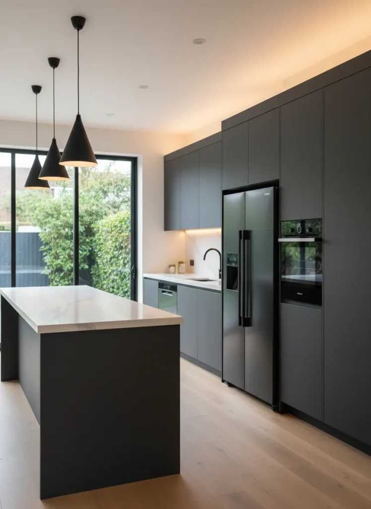 Sleek Black Appliances
