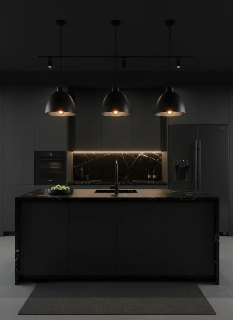 The Monochromatic All-Black Kitchen