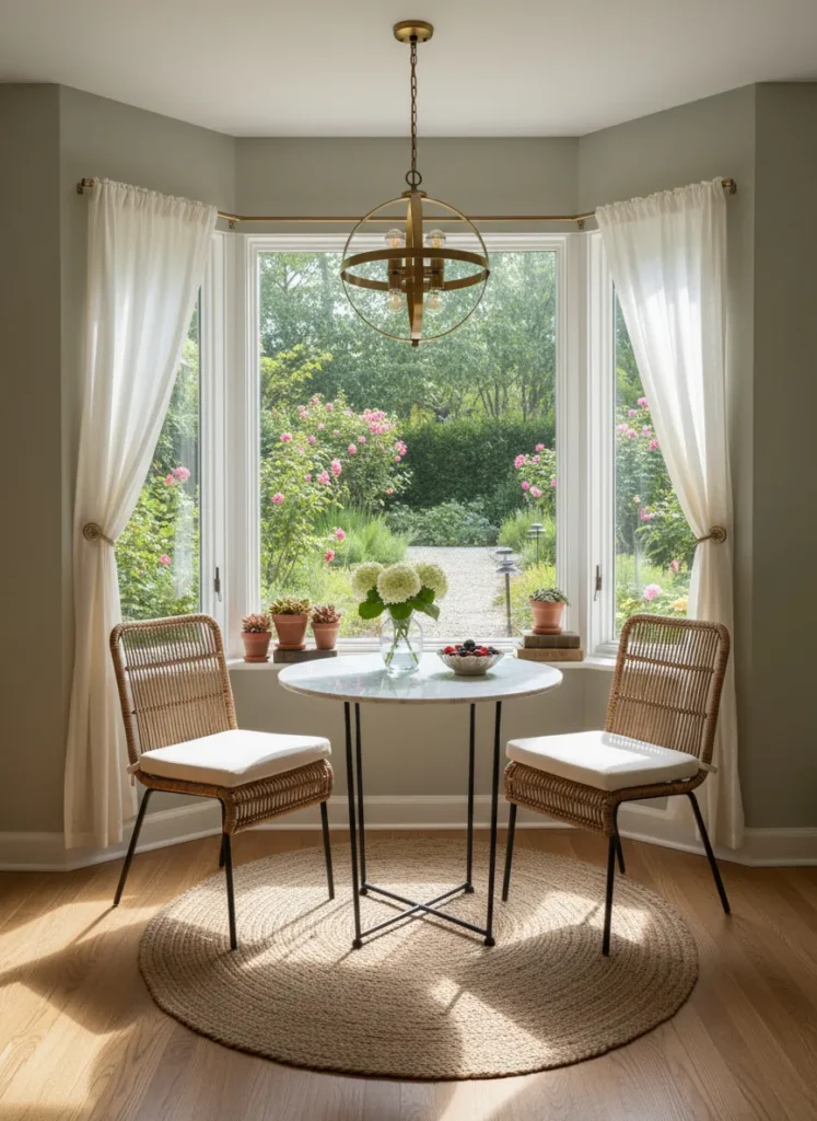 Utilize a Window Nook for a Cozy Dining Spot
