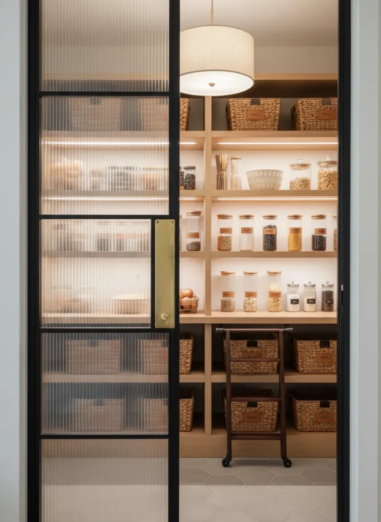 Walk-In Pantry with Glass Door