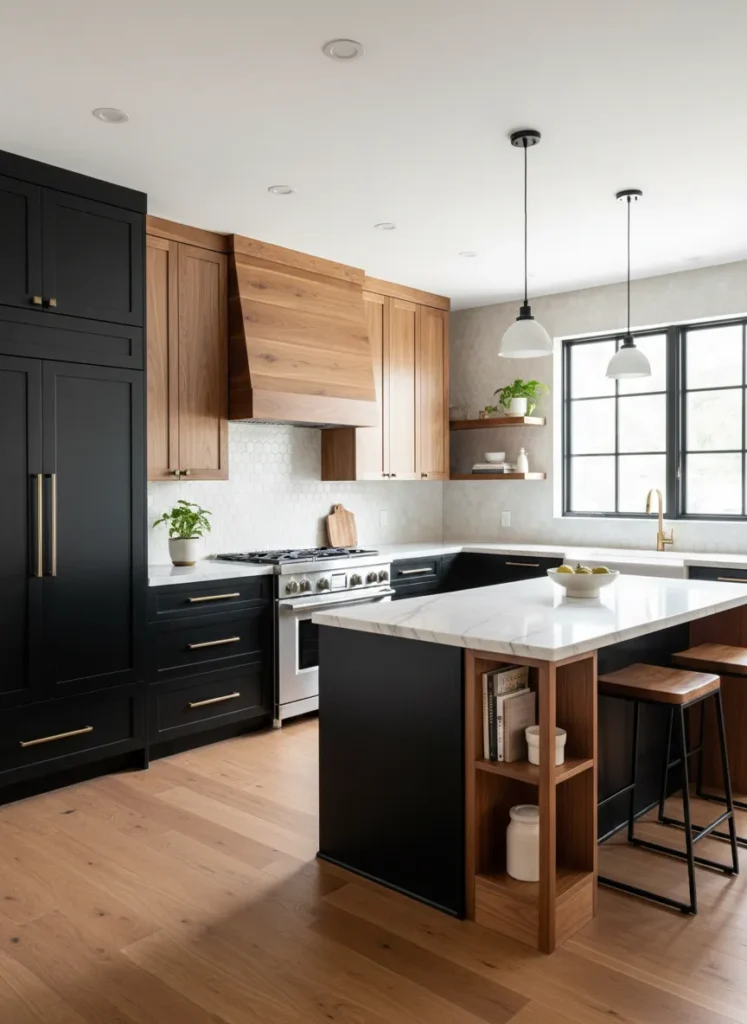 Warm Wood and Black Fusion