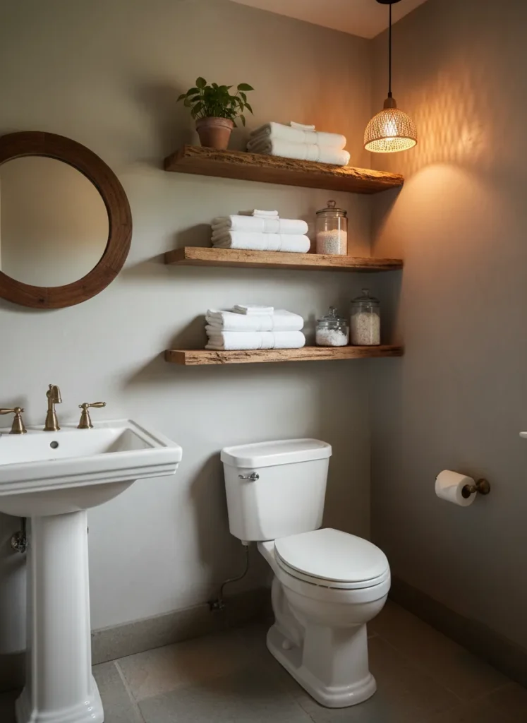 Add Shelving Over the Toilet