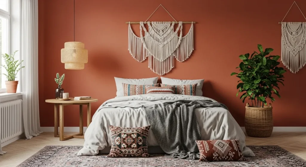 Asymmetrical Nightstand Arrangement