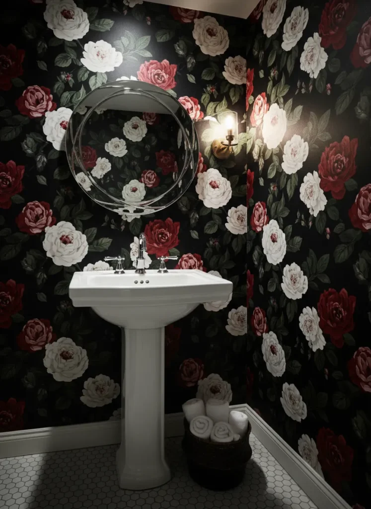 Bold Floral Wallpaper Backdrop