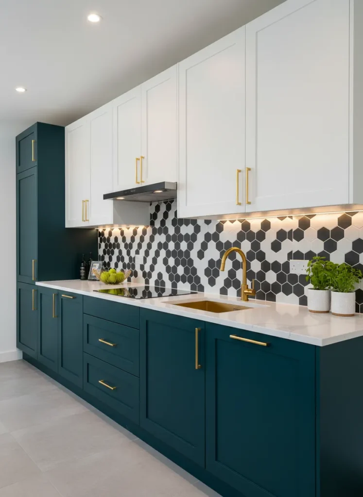 Bold Two-Tone Cabinetry