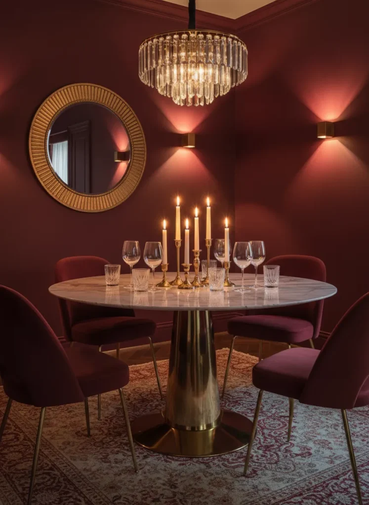 Burgundy and Brass Elegance
