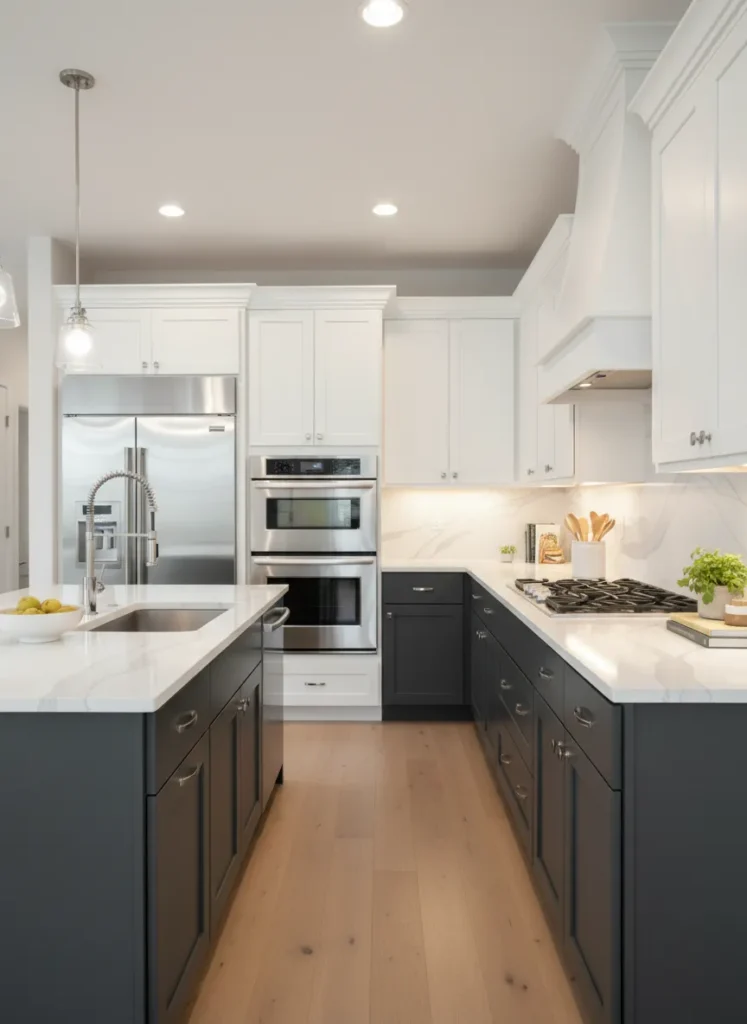 Charcoal Grey and Bright White