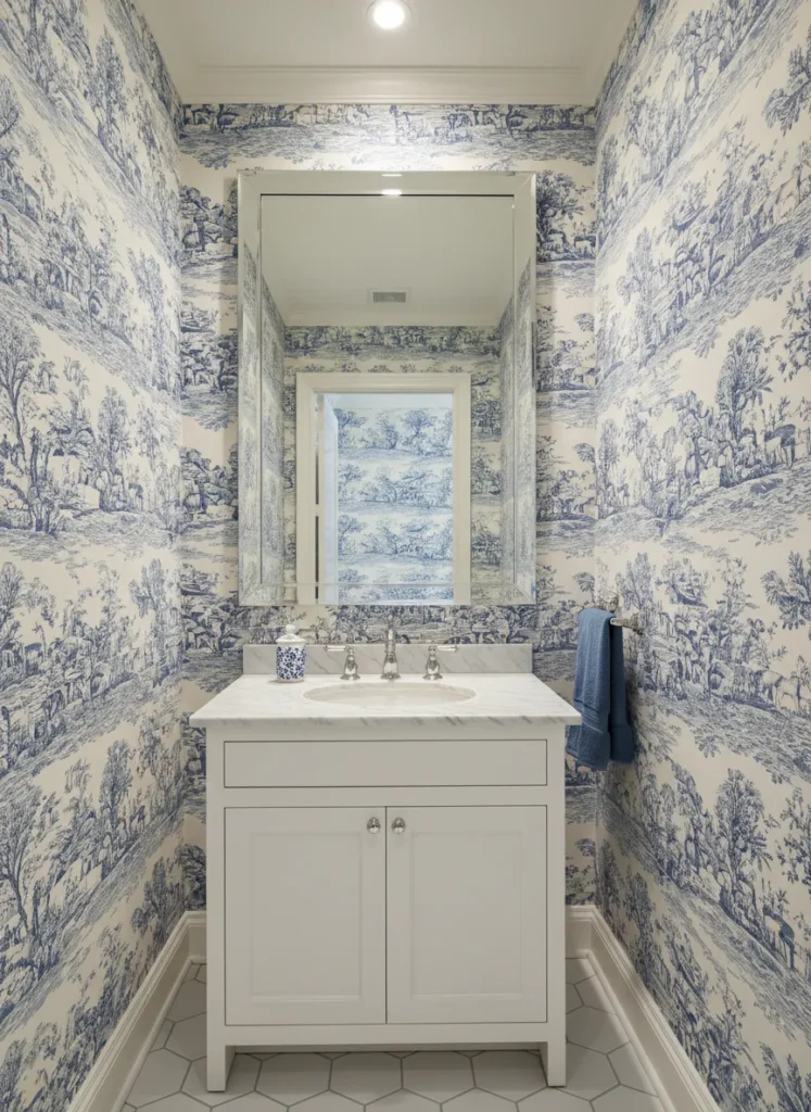 Classic Blue and White Toile