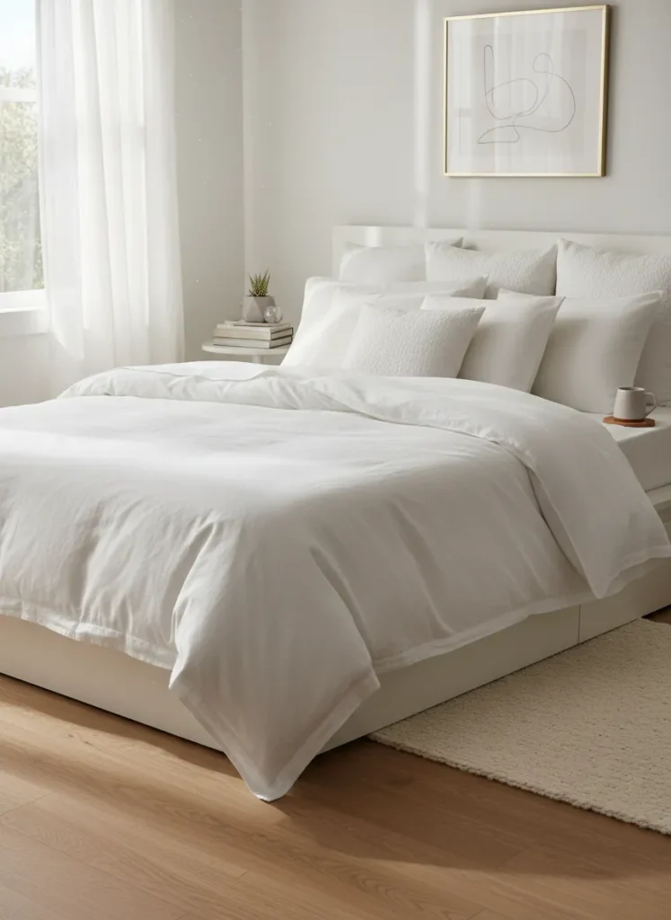 Cloud-Like White Bedding