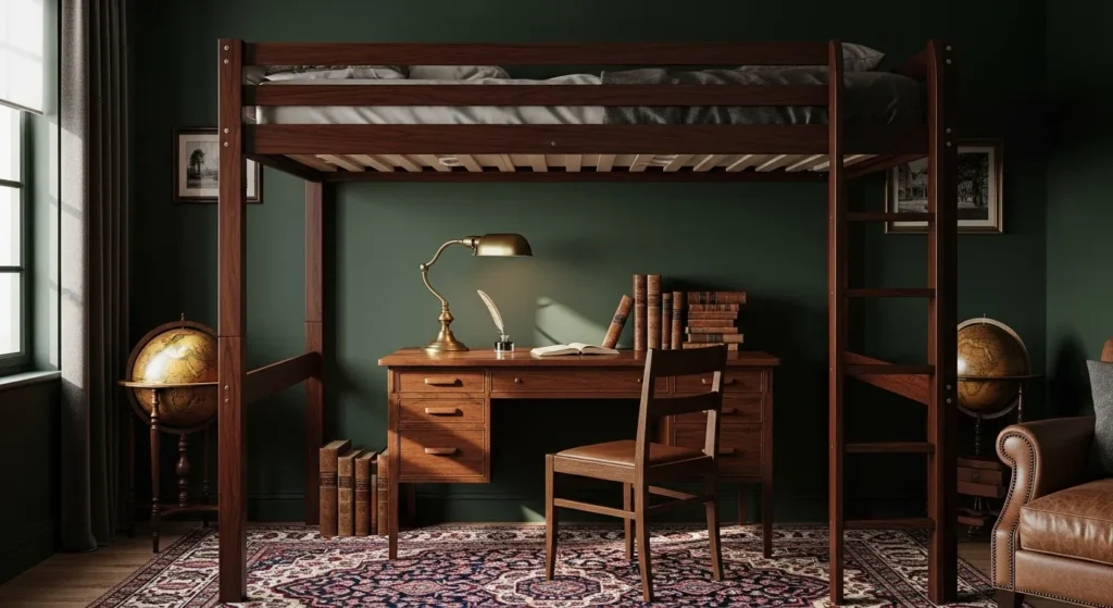 Dark Academia Library Loft