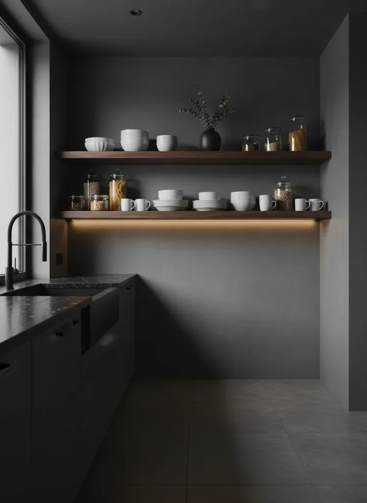 Dark Walnut Shelving