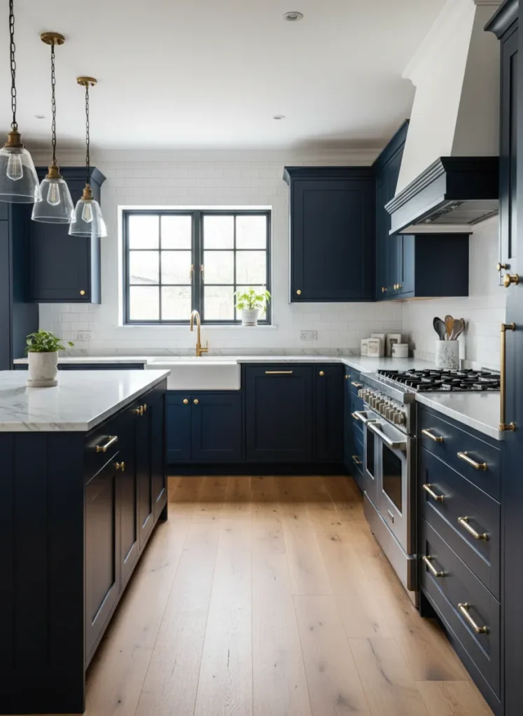 Deep Navy Blue Shaker Style