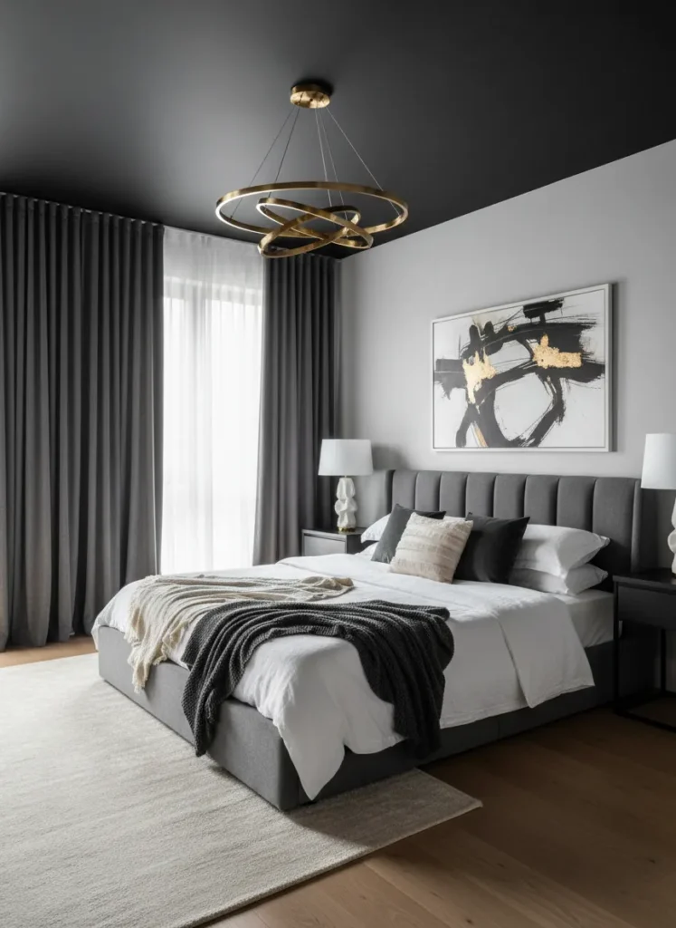 Dramatic Black Ceiling