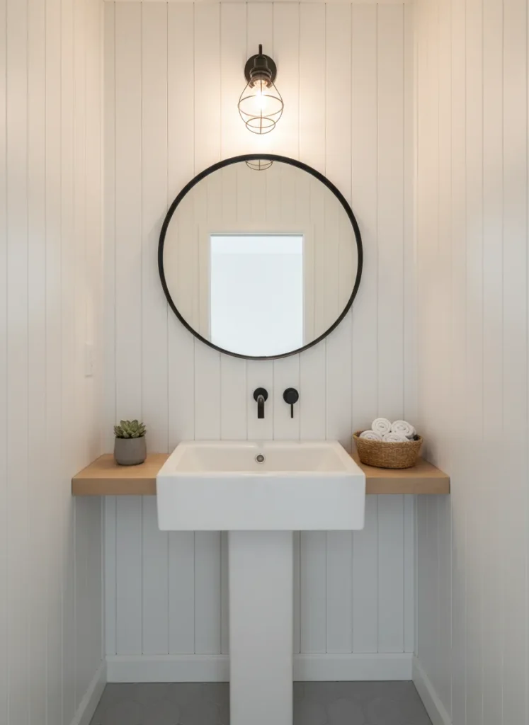 Elongate Walls with Vertical Shiplap