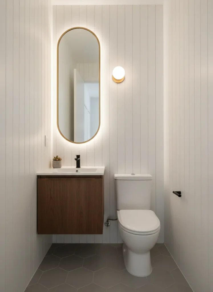 Elongated Oval Mirror