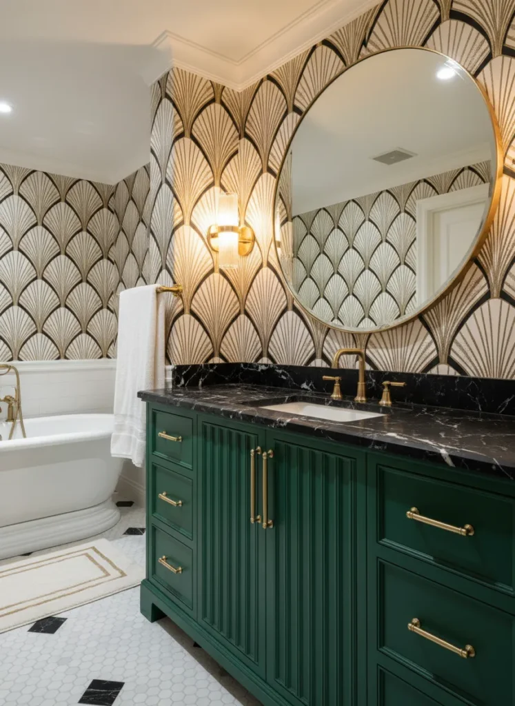 Emerald Green with Brass