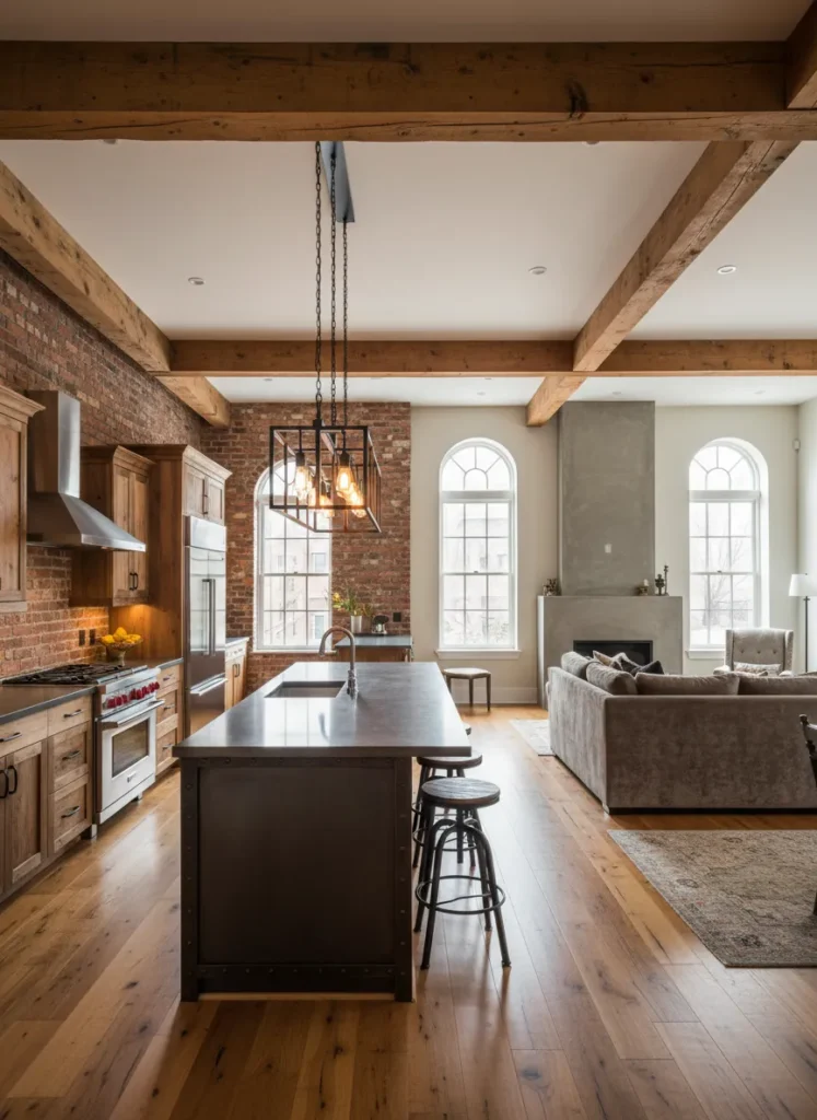 Exposed Industrial Beams