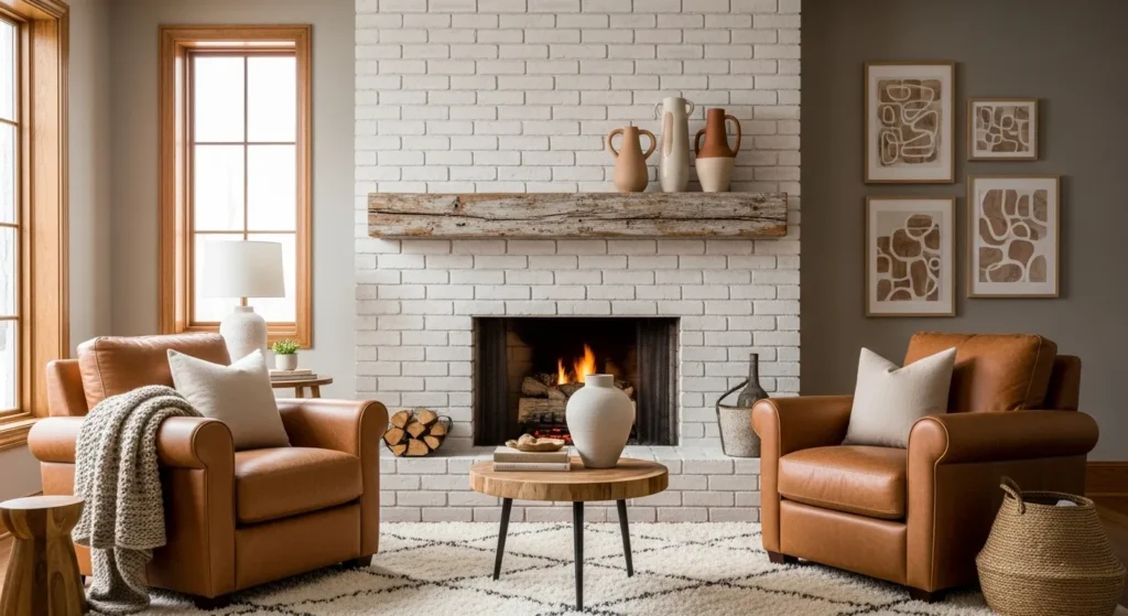 Feature a Brick Fireplace