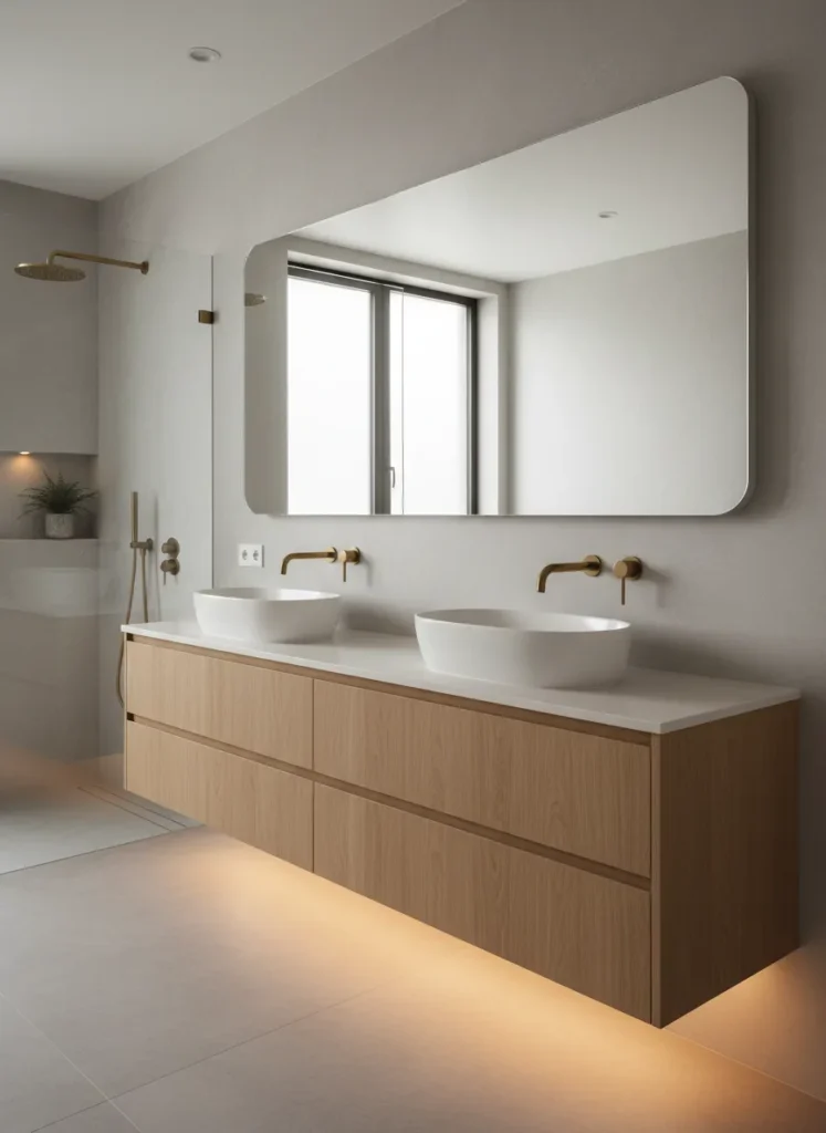 Floating Double Vanities