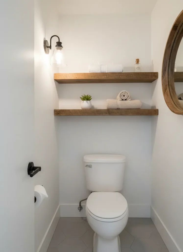 Floating Wood Shelves