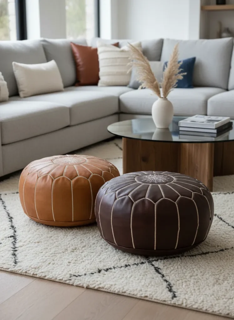 Floor Poufs and Ottomans