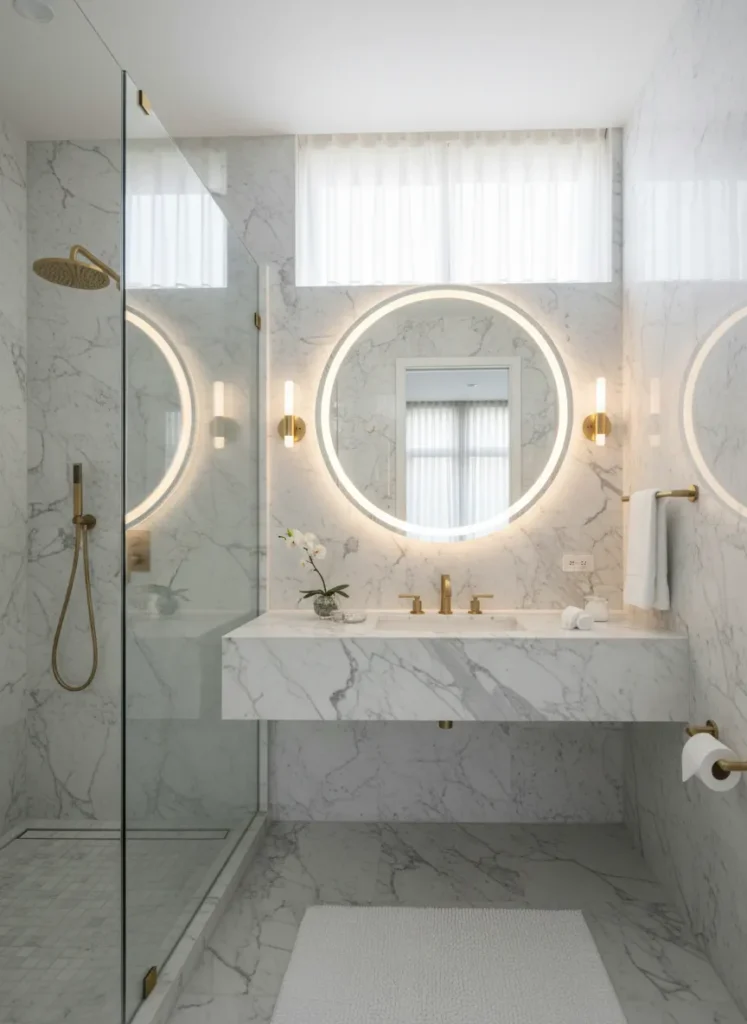 Floor-to-Ceiling Marble Elegance