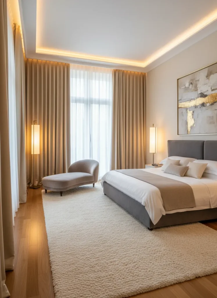 Floor-to-Ceiling Silk Drapery