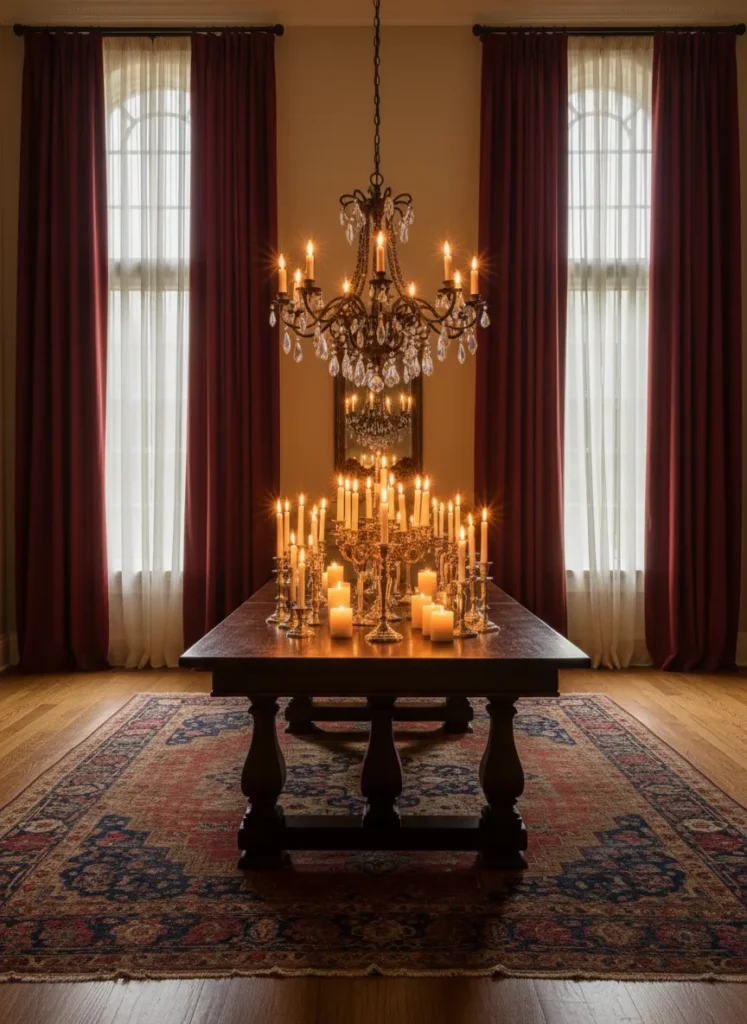 Floor-to-Ceiling Velvet Drapery