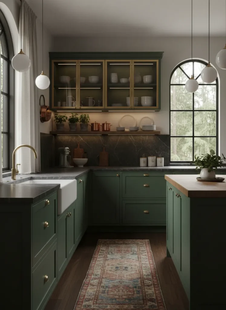 Forest Green and Brass