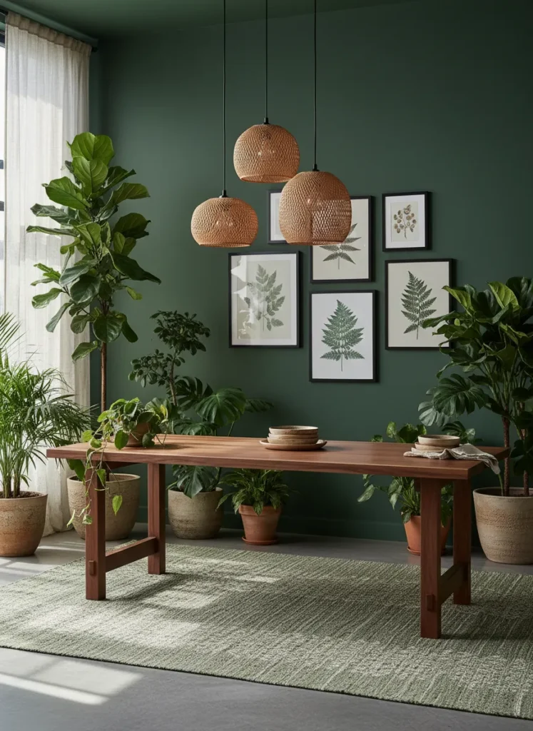 Forest Green with Botanicals