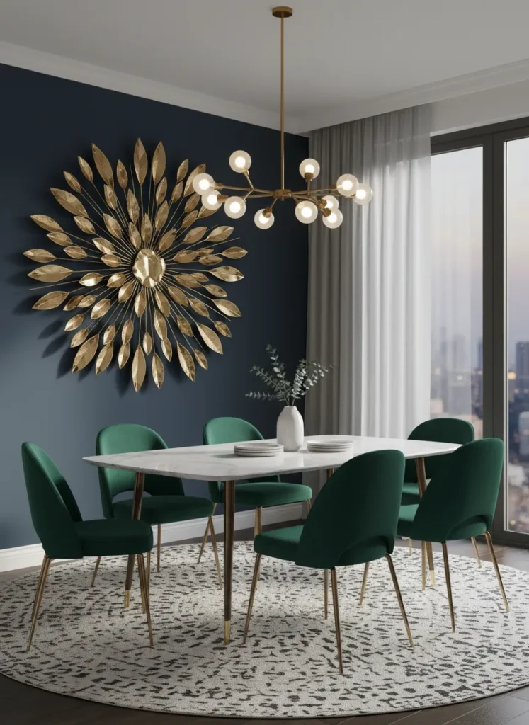 Gold Metal Wall Sculpture