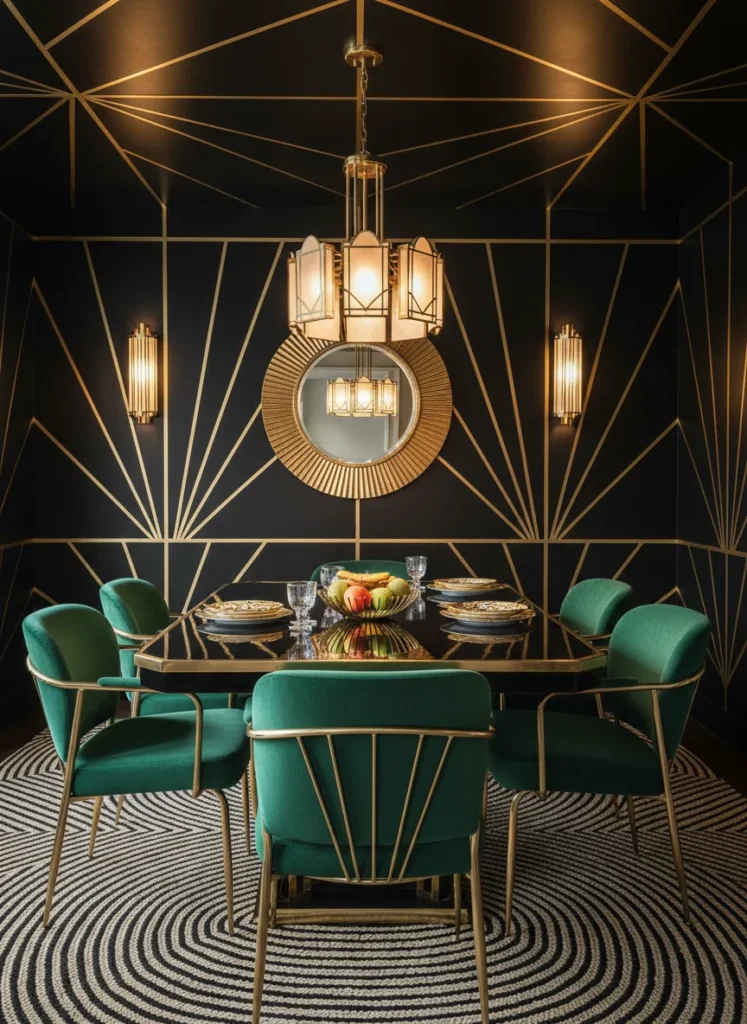 Gold and Black Art Deco Theme