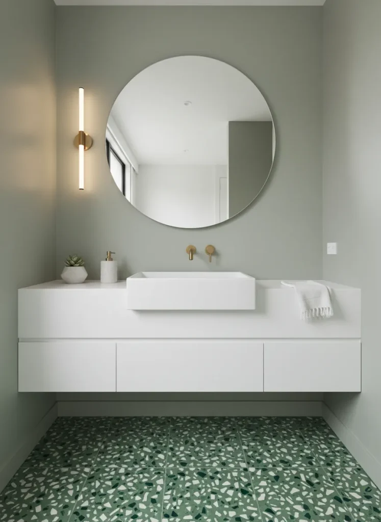 Green Terrazzo Flooring