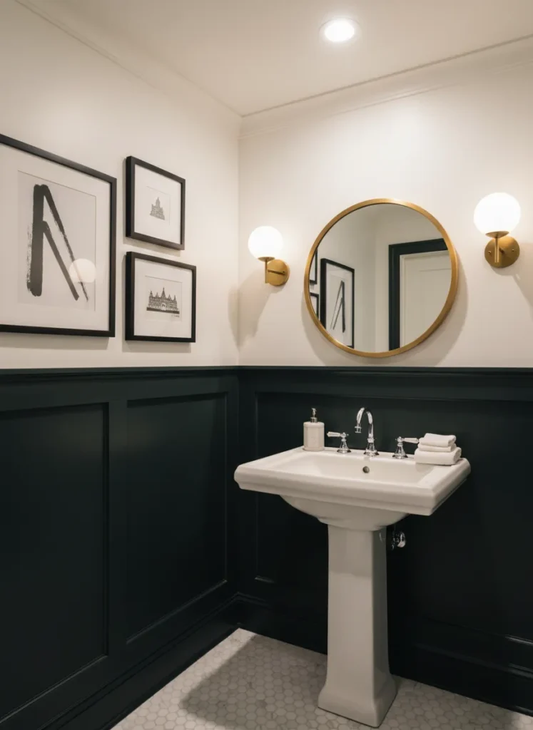 High-Contrast Wainscoting