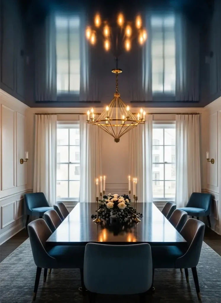 High-Gloss Lacquered Ceiling