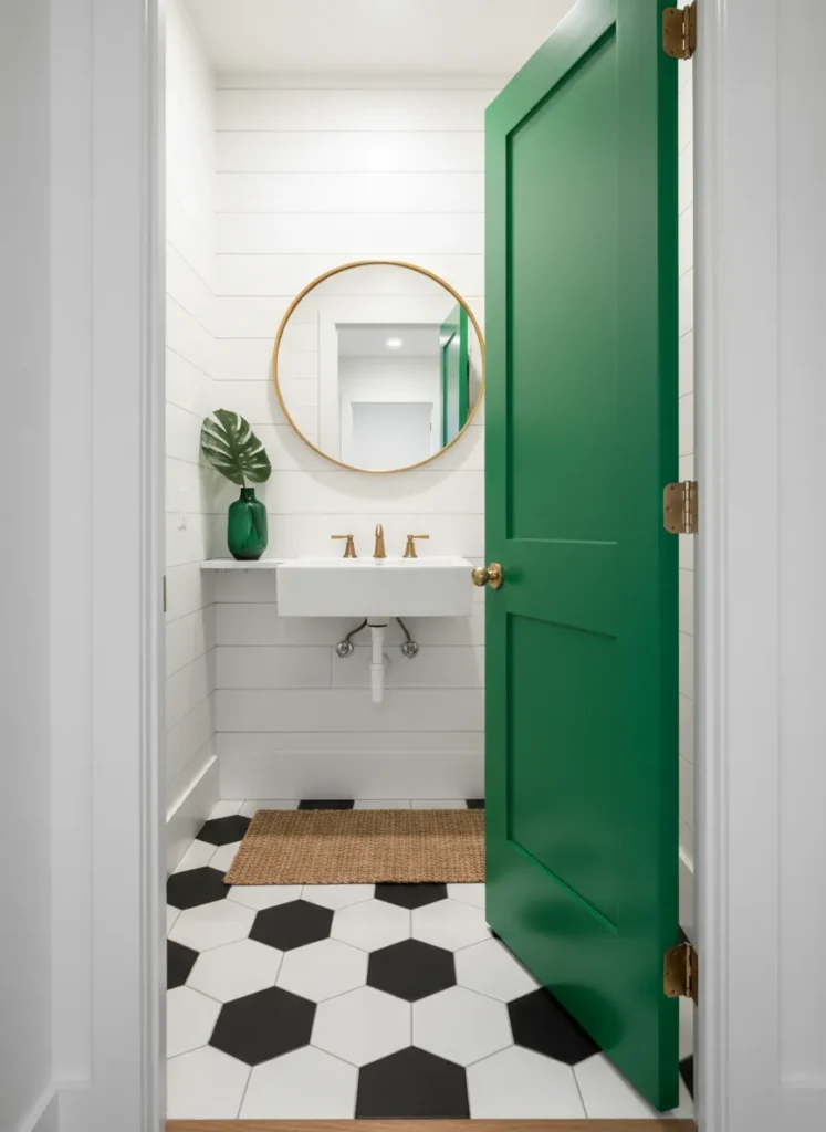 Kelly Green Painted Door