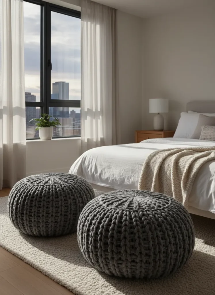 Knitted Poufs
