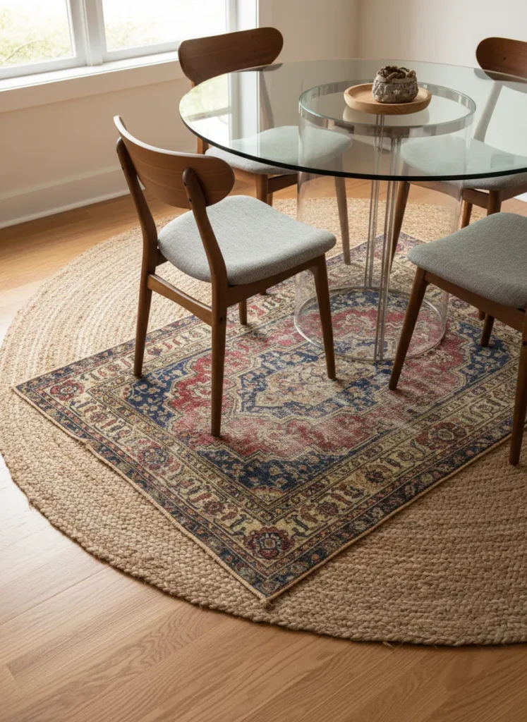 Layered Rugs for Depth
