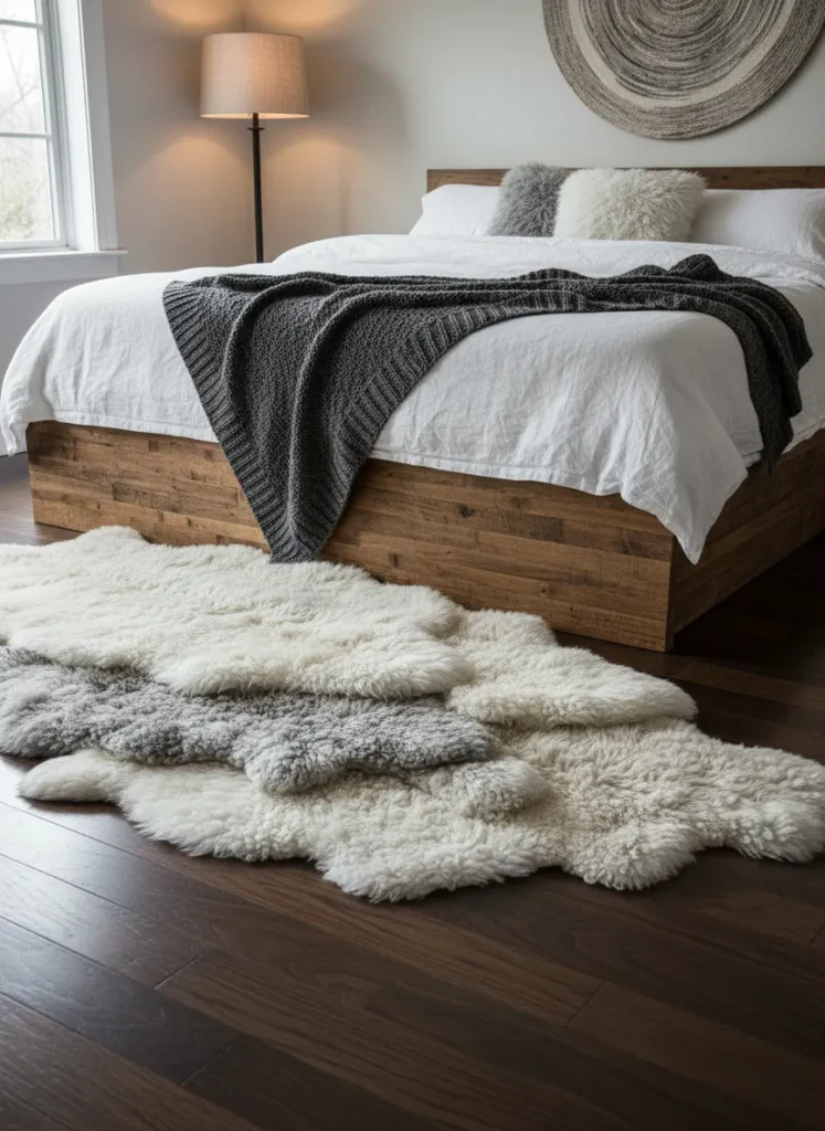 Layered Sheepskin Rugs