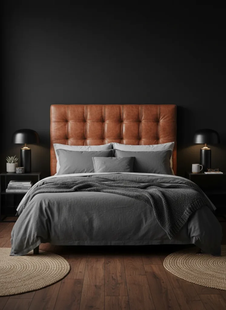 Leather Headboard Statement