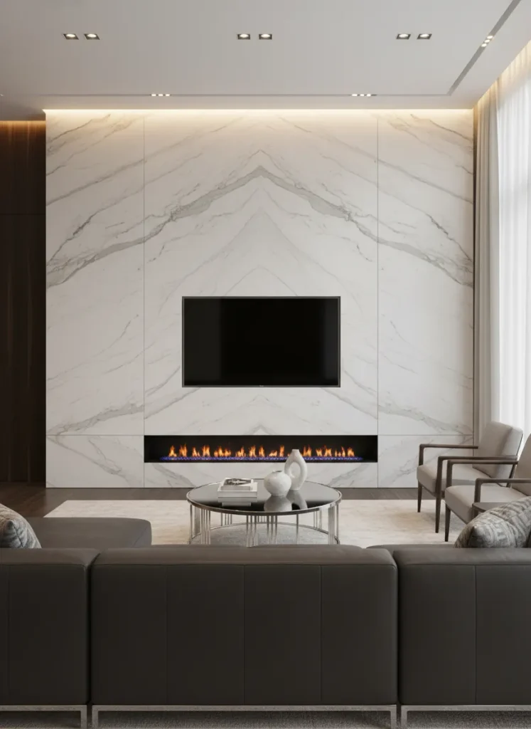 Marble Slab Backsplash