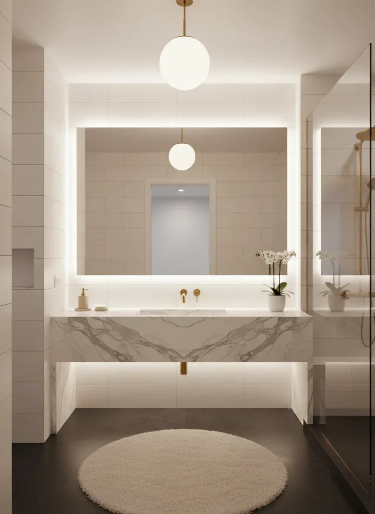 Marble Waterfall Edge