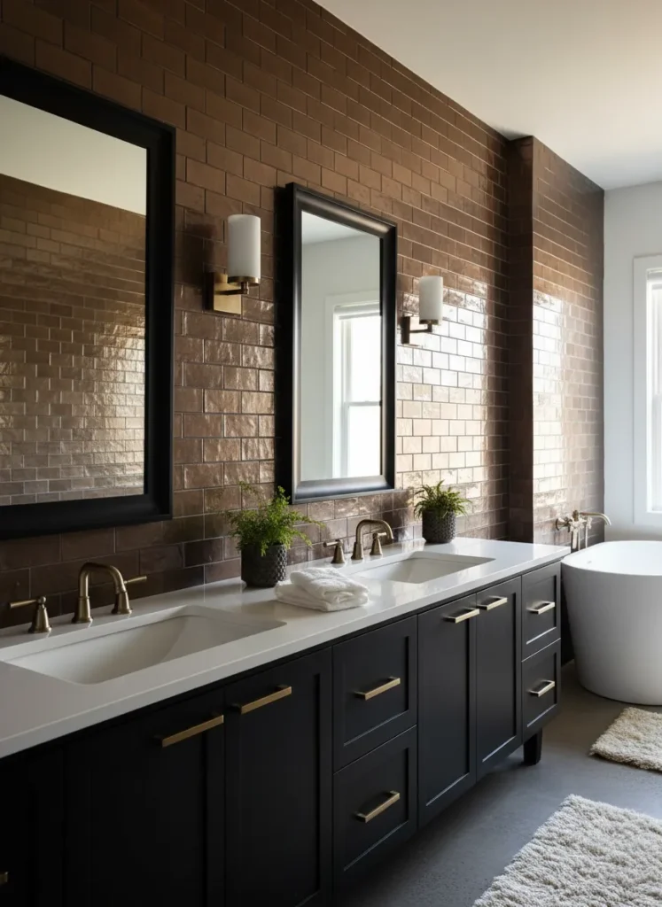 Metallic Finish Feature Wall